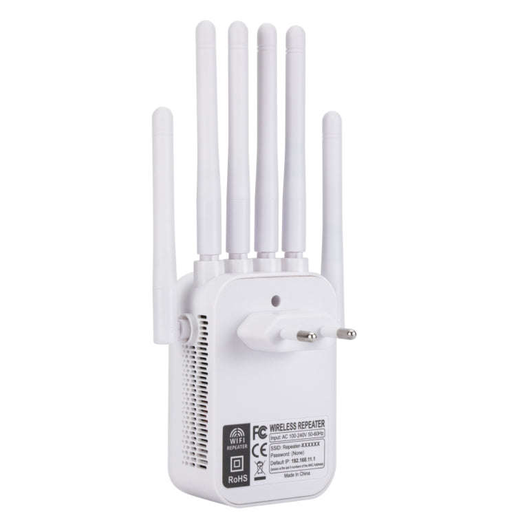SM-011 Six-antenna 1200M Repeater WiFi Wireless Router (EU Plug)