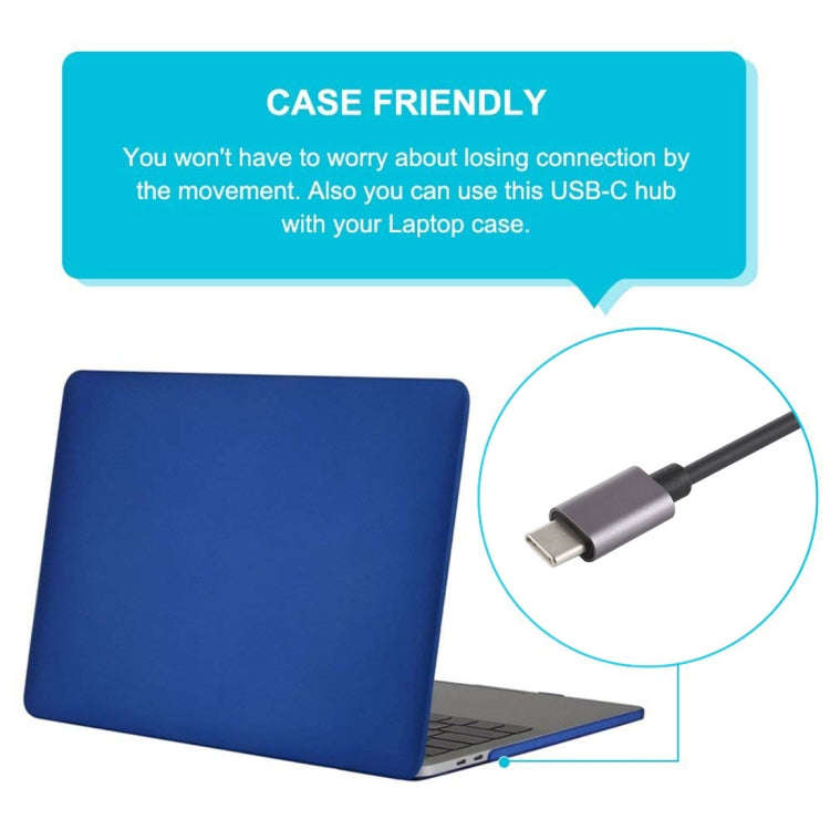 T-809B TF Card Reader + 3 x USB 3.0 Ports to USB-C / Type-C HUB Converter, Cable Length: 13cm (Grey)
