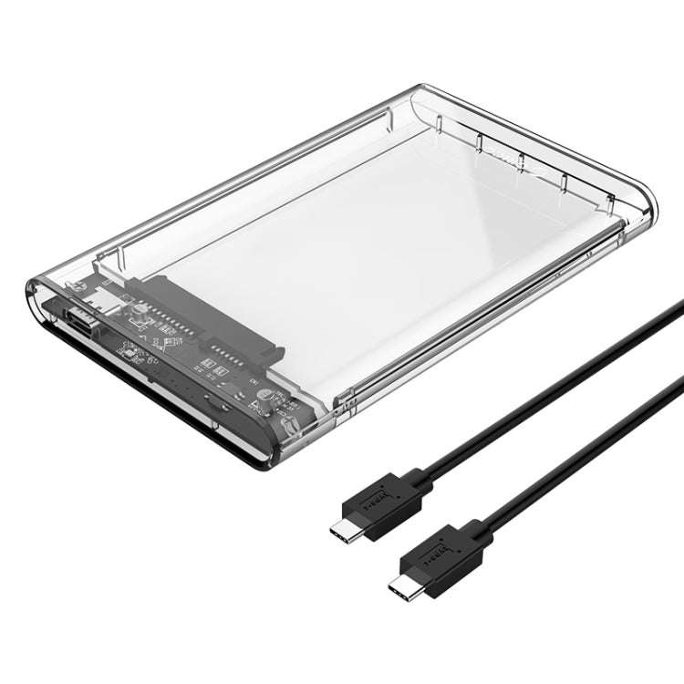 ORICO 2139C3-G2 SATA 2.5 inch USB3.1 Gen2 USB-C / Type-C Interface Transparent Hard Drive Enclosu...