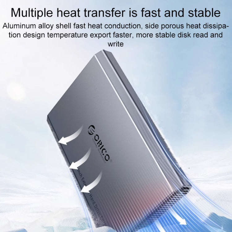 ORICO DD25 C3 2.5 inch Type-C to Type-C and USB Mechanical SSD Enclosure, Supported Capacity: 6TB...