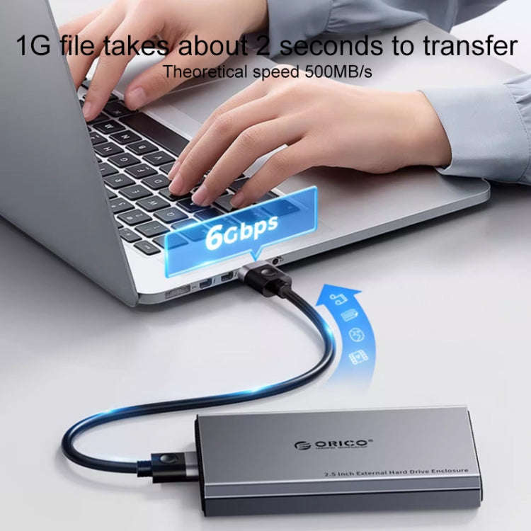 ORICO DD25 C3 2.5 inch Type-C to Type-C and USB Mechanical SSD Enclosure, Supported Capacity: 6TB...
