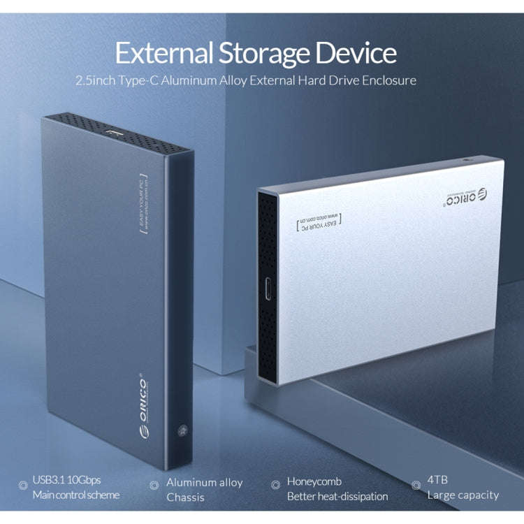 ORICO DD25 C3 2.5 inch Type-C to Type-C and USB Mechanical SSD Enclosure, Supported Capacity: 6TB...