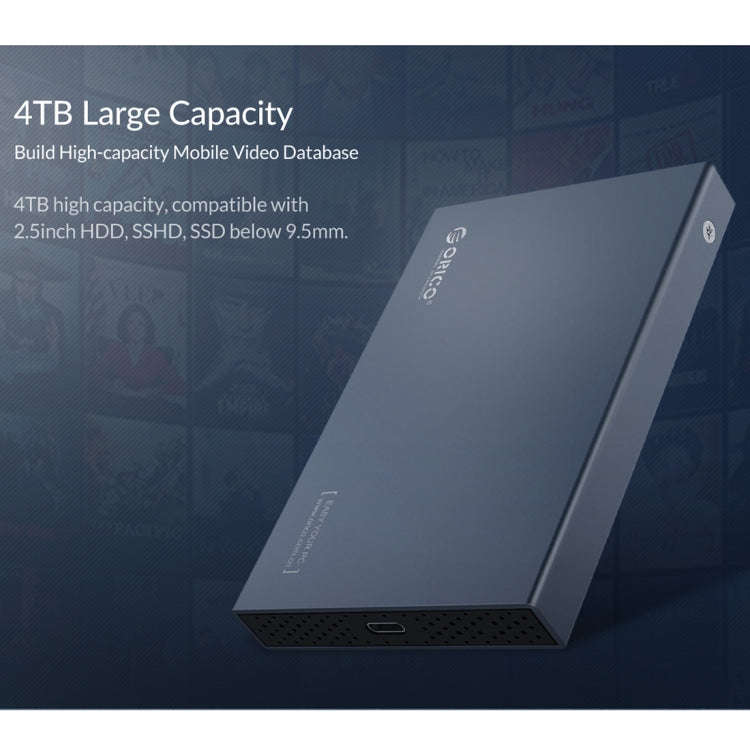 ORICO DD25 C3 2.5 inch Type-C to Type-C and USB Mechanical SSD Enclosure, Supported Capacity: 6TB...
