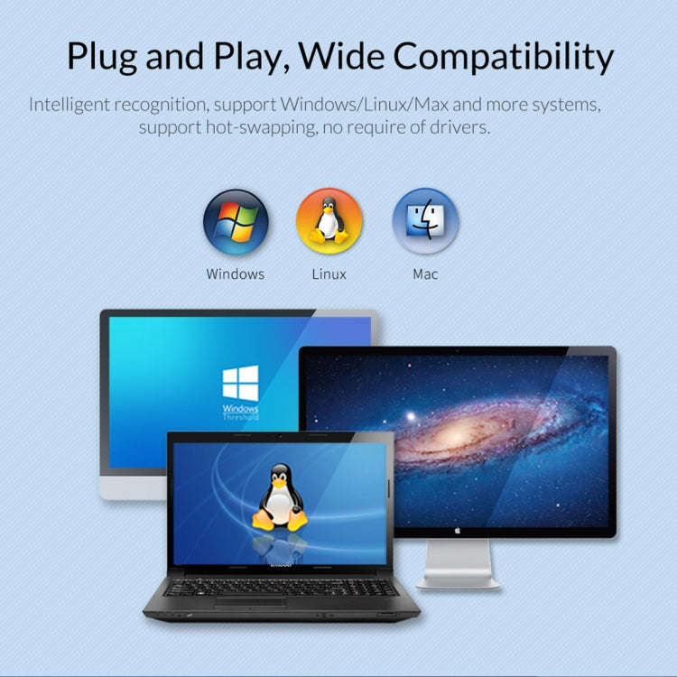 ORICO DD25 C3 2.5 inch Type-C to Type-C and USB Mechanical SSD Enclosure, Supported Capacity: 6TB...