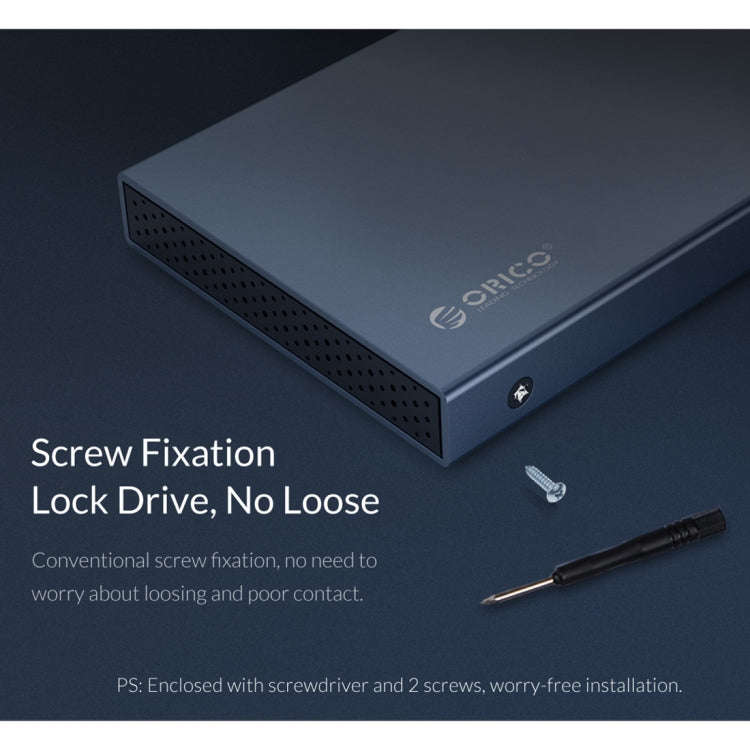 ORICO DD25 C3 2.5 inch Type-C to Type-C and USB Mechanical SSD Enclosure, Supported Capacity: 6TB...