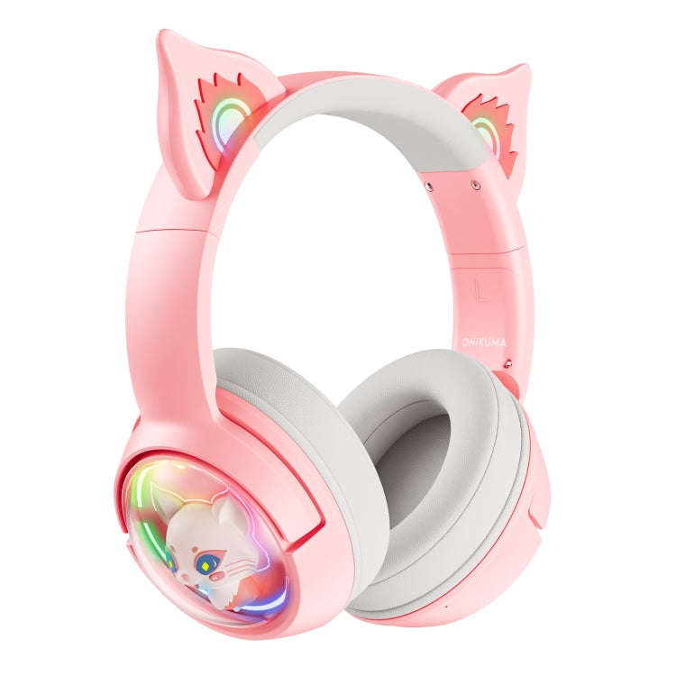 B5 Cat Ear Design USB-C / Type-C RGB Wireless Bluetooth HiFi Headset (Pink)