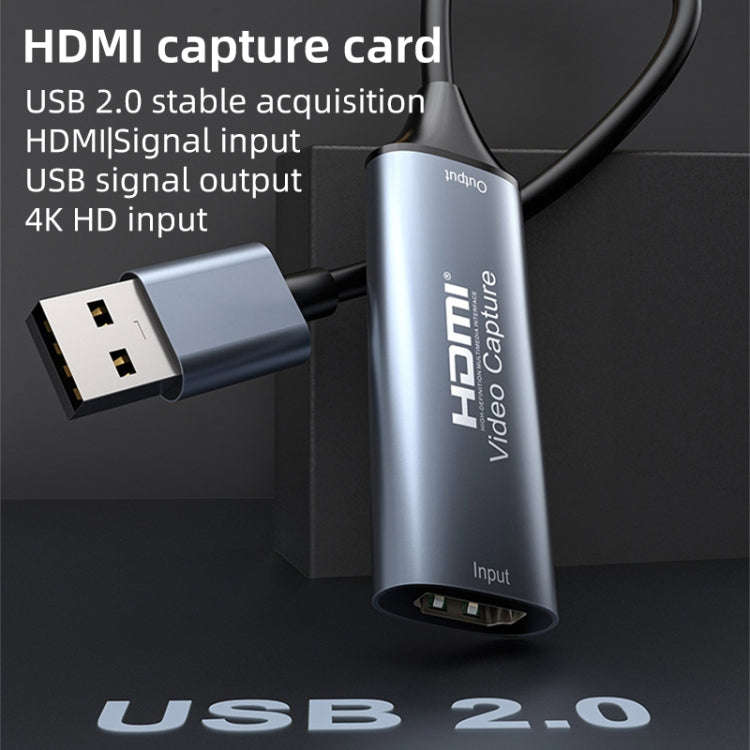 4K 30Hz HDMI to USB2.0 HD Video Capture Card with Cable