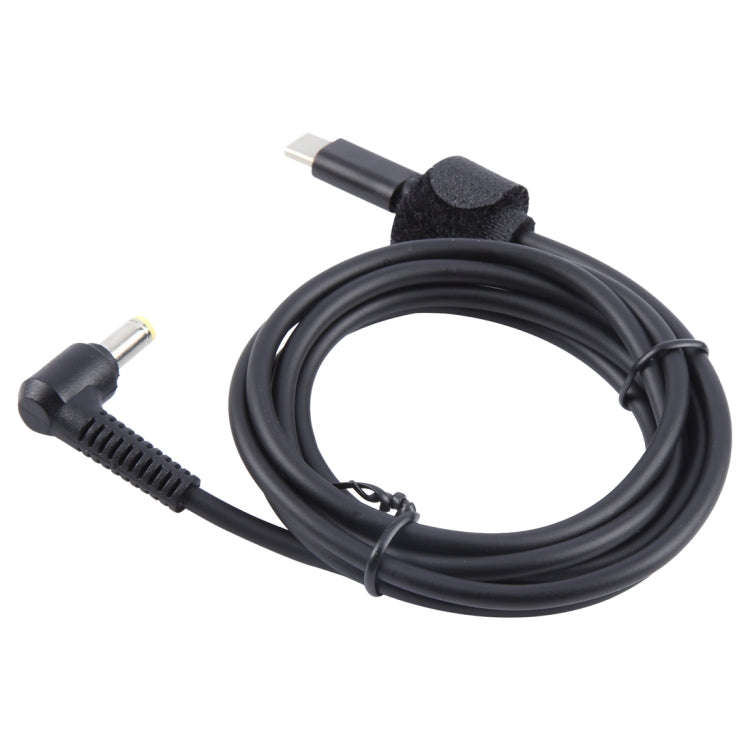 PD65W USB-C / Type-C Elbow to 5.5 x 2.5mm Laptop Power Charging Cable 1.5m (Black)