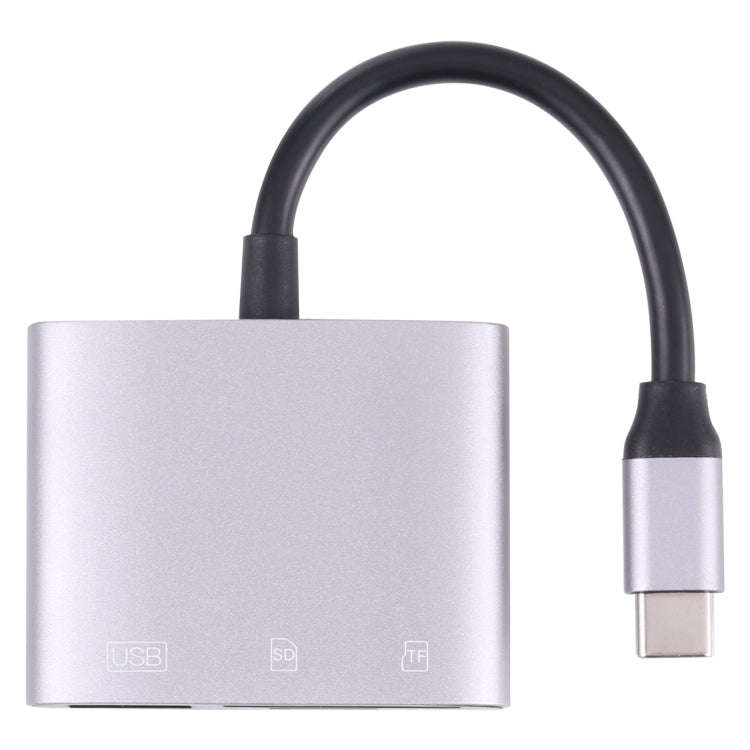 NK-3041 3 in 1 USB-C / Type-C Male to USB Female + SD / TF Card Slots OTG Adapter SD / TF Card Re...