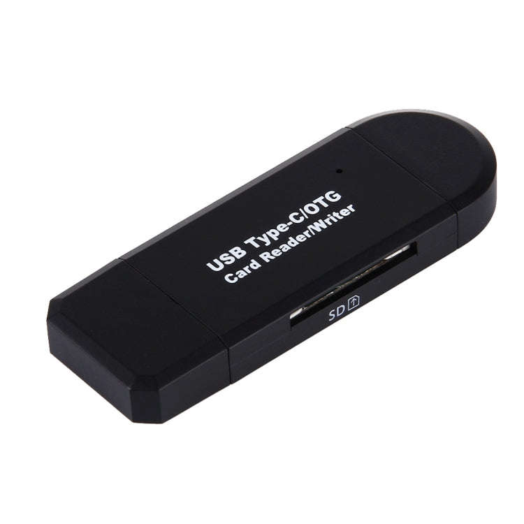 3 in 1 USB-C / Type-C 3.1 to USB 2.0 + Micro USB + SD(HC) + Micro SD Card Reader Adapter with OTG...