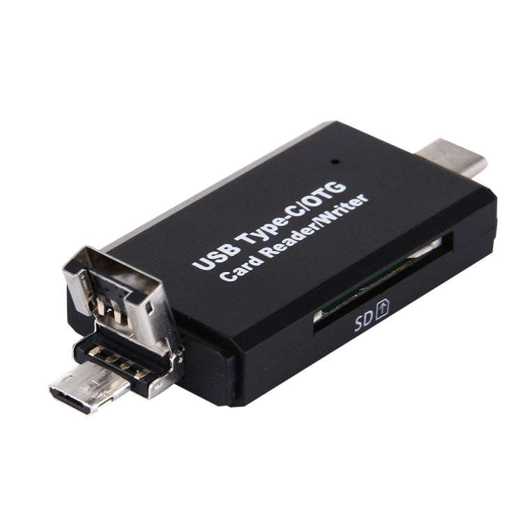 3 in 1 USB-C / Type-C 3.1 to USB 2.0 + Micro USB + SD(HC) + Micro SD Card Reader Adapter with OTG...