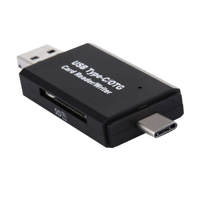 3 in 1 USB-C / Type-C 3.1 to USB 2.0 + Micro USB + SD(HC) + Micro SD Card Reader Adapter with OTG...