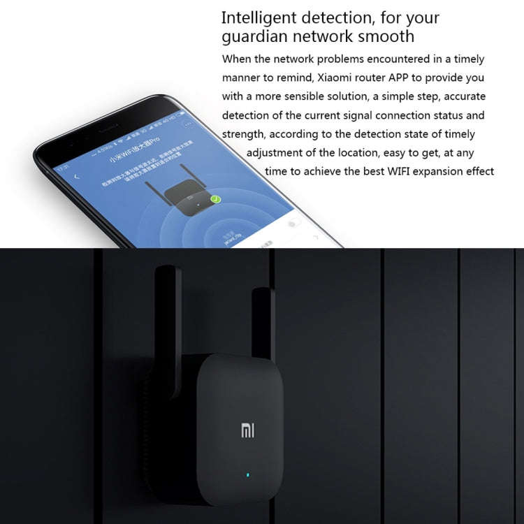 Original Xiaomi Mi WiFi Amplifier Pro 300Mbps WiFi Smart Extender Router with 2x2 External Antenn...