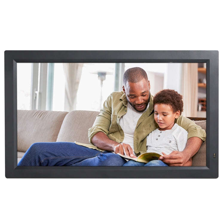 21.5 inch LED Display Digital Photo Frame with Holder & Remote Control, US Plug(Black)