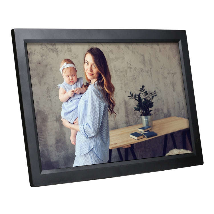 21.5 inch LED Display Digital Photo Frame with Holder & Remote Control, US Plug(Black)