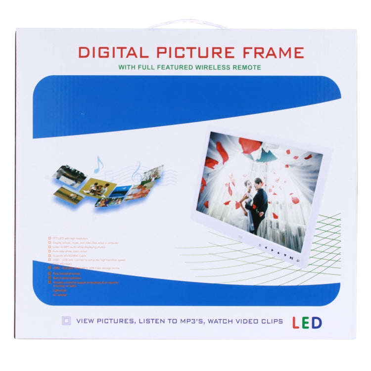 12.5 inch FHD LED Display Digital Photo Frame with Holder & Remote Control, MSTAR V56 Program, Su...