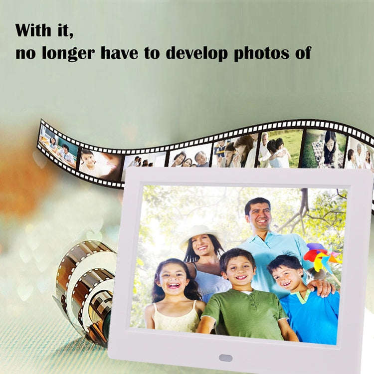 AC 100-240V 8 inch TFT Screen Digital Photo Frame with Holder & Remote Control, Support USB / SD ...