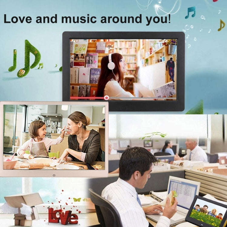 HSD1303 13.3 inch LED 1280x800 High Resolution Display Digital Photo Frame with Holder and Remote...
