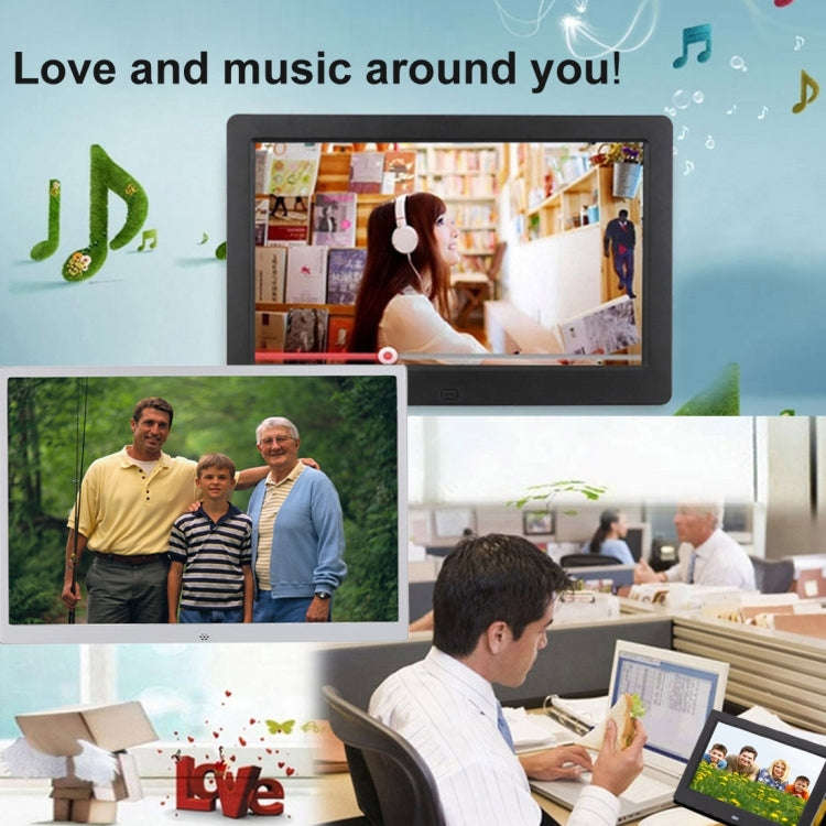HSD1504 15.4 inch LED 1280x800 High Resolution Display Digital Photo Frame with Holder and Remote...