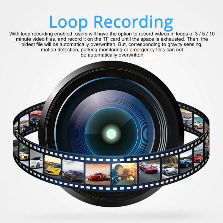 GS63H Car DVR Camera 2.4 inch LCD Screen HD 2880 x 2160P 150 Degree Wide Angle Viewing, Support M...