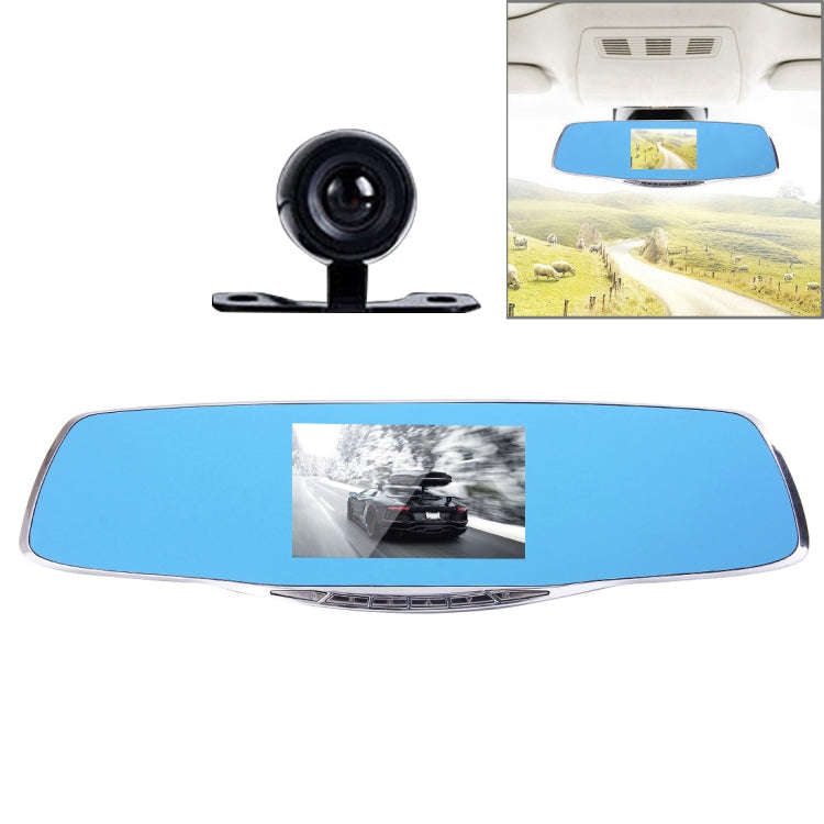 G835 HD 1080P 4.3 inch Screen Display Rearview Mirror Vehicle DVR, Generalplus 2248, 2 Cameras 17...