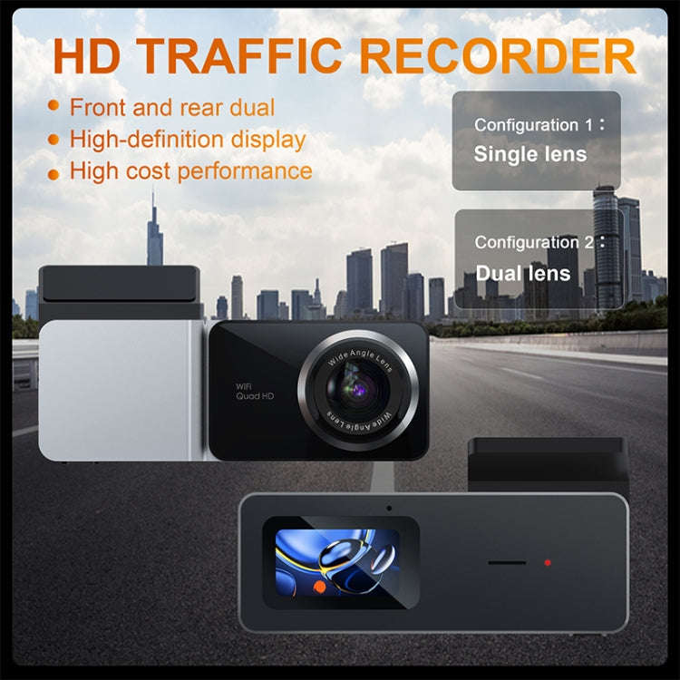U06 2K Ultra HD Night Vision WiFi Car Driving Recorder Support Mobile APP