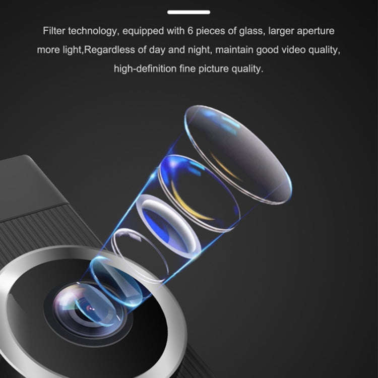 X12 1080P HD Panoramic Triple Recording WiFi Car Driving Recorder Support Mobile APP