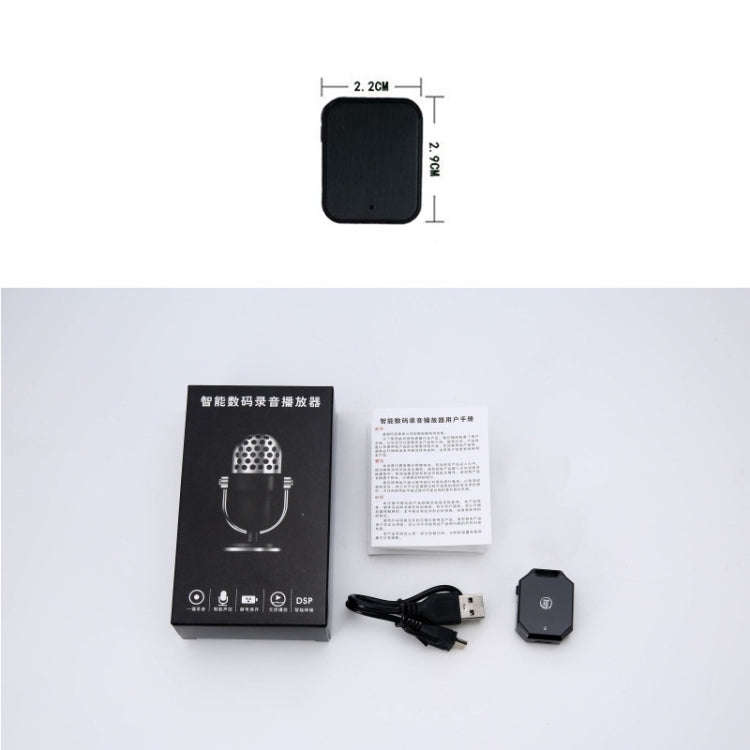 K7 8GB Noise Reduction Smart Voice Control Mini MP3 Recorder(Black)