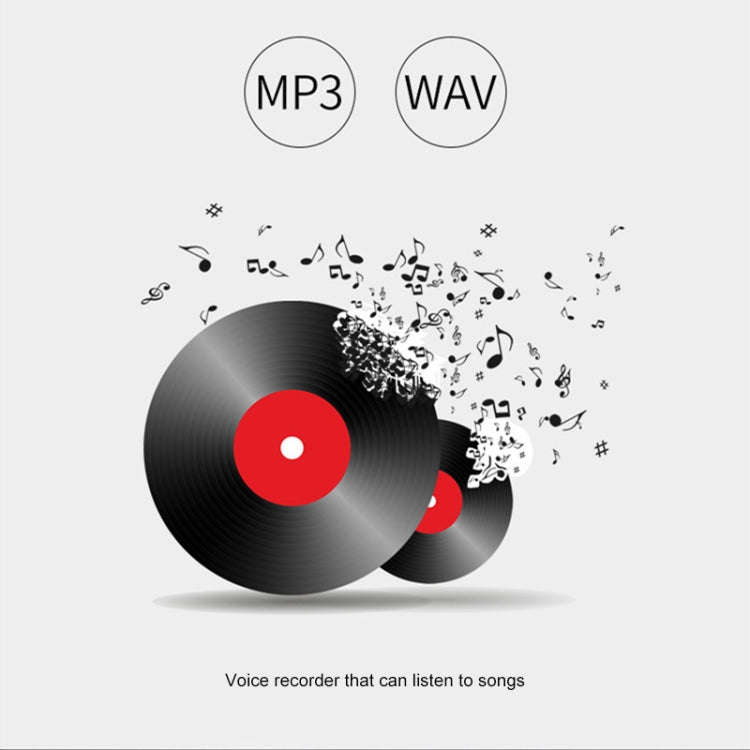 K7 8GB Noise Reduction Smart Voice Control Mini MP3 Recorder(Black)