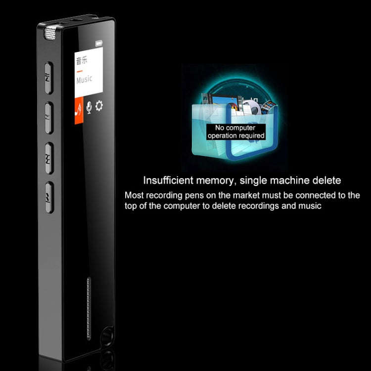 N3 16GB Noise Reduction Color Screen Mini MP3 Recorder(Black)