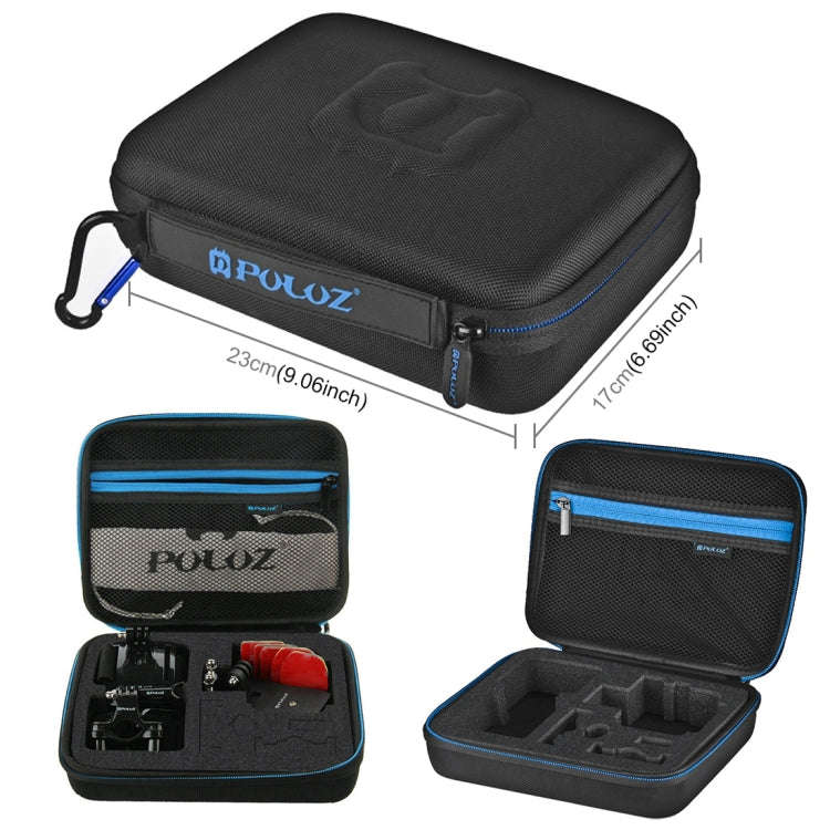PULUZ 24 in 1 Bike Mount Accessories Combo Kits with EVA Case (Wrist Strap + Helmet Strap + Exten...