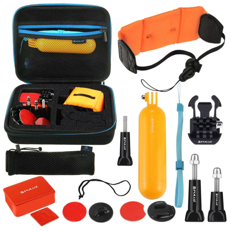 PULUZ 14 in 1 Surfing Accessories Combo Kits with EVA Case (Bobber Hand Grip + Floaty Sponge + Qu...