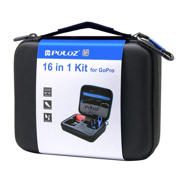 PULUZ 16 in 1 CNC Metal Accessories Combo Kits with EVA Case (Screws + Surface Mounts + Tripod Ad...