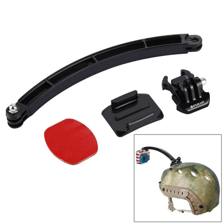 PULUZ 24 in 1 Bike Mount Accessories Combo Kits (Wrist Strap + Helmet Strap + Extension Arm + Qui...