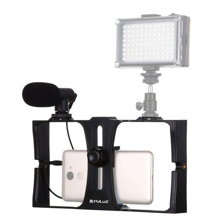 PULUZ 2 in 1 Live Broadcast Smartphone Video Rig + Microphone Kits for iPhone, Galaxy, Huawei, Xi...