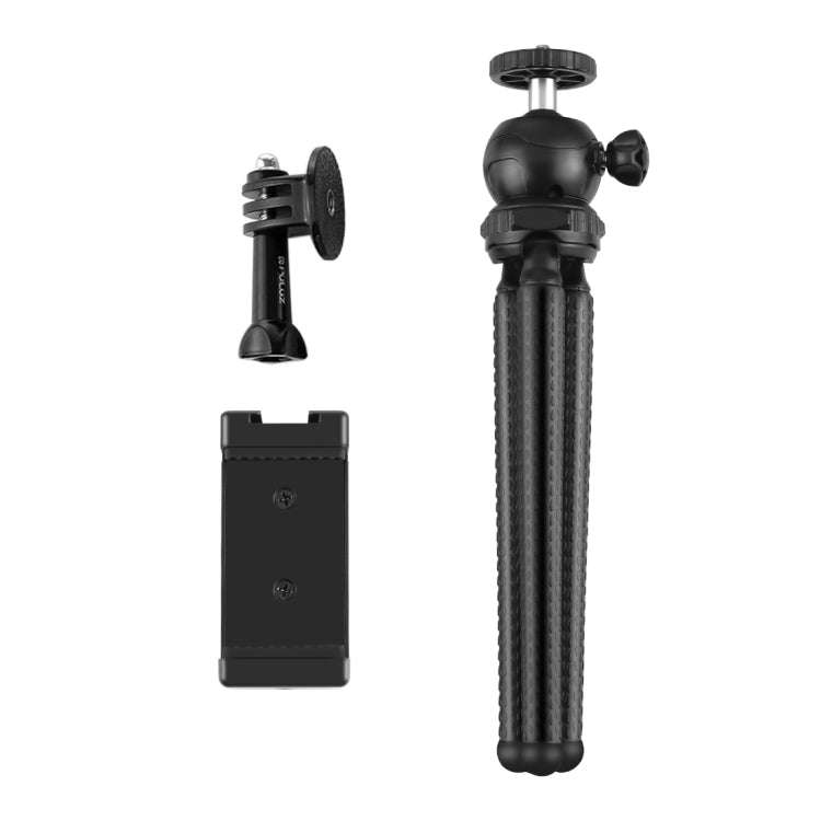 PULUZ Mini Octopus Flexible Tripod Holder with Ball Head & Phone Clamp + Tripod Mount Adapter & L...