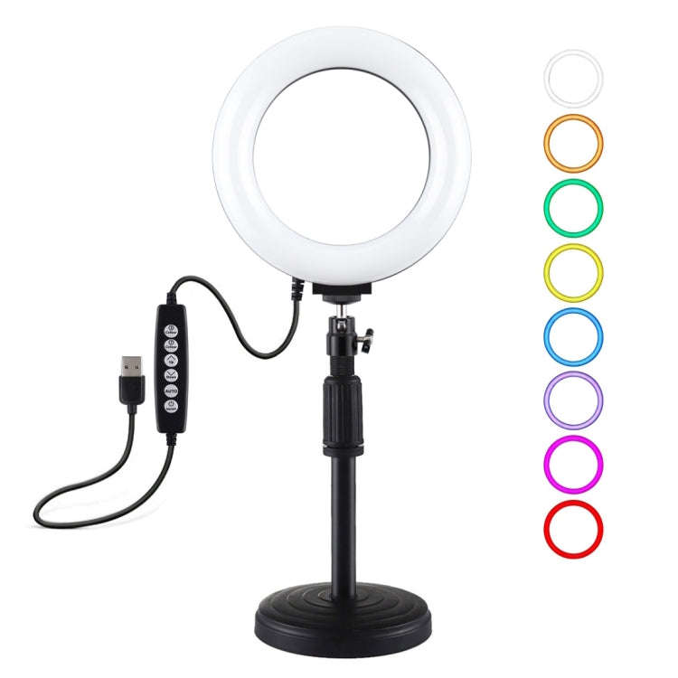 PULUZ 6.2 inch 16cm USB 10 Modes 8 Colors RGBW Dimmable LED Ring Vlogging Photography Video Light...