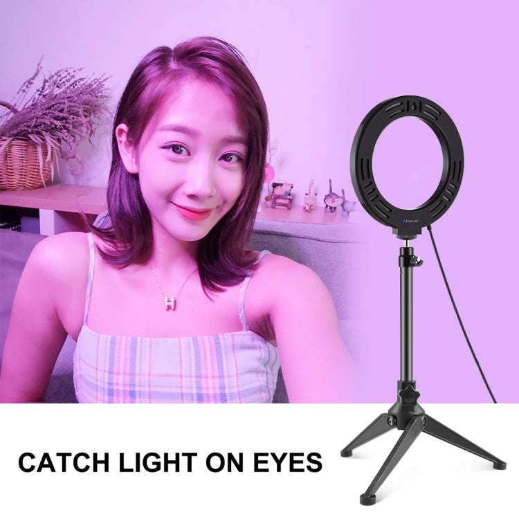 PULUZ 6.2 inch 16cm USB 10 Modes 8 Colors RGBW Dimmable LED Ring Vlogging Photography Video Light...