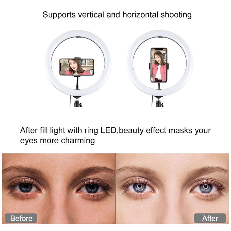 PULUZ 11.8 inch 30cm RGB Light 1.1m Tripod Mount Dimmable LED Ring Vlogging Selfie Photography Vi...