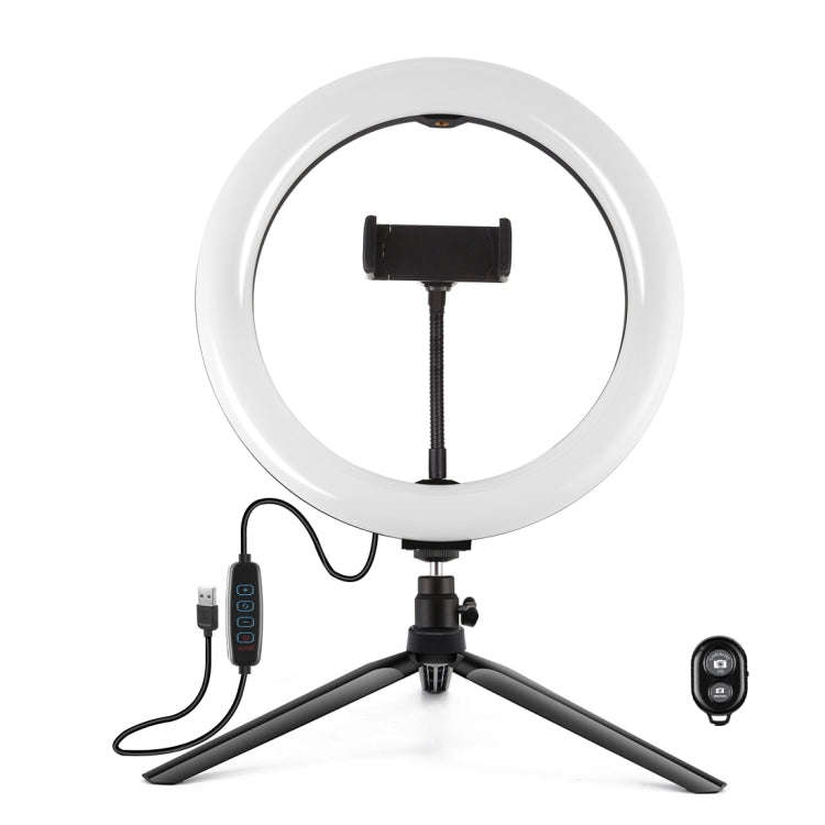 PULUZ 10.2 inch 26cm Light + Desktop Tripod Mount USB 3 Modes Dimmable Dual Color Temperature LED...
