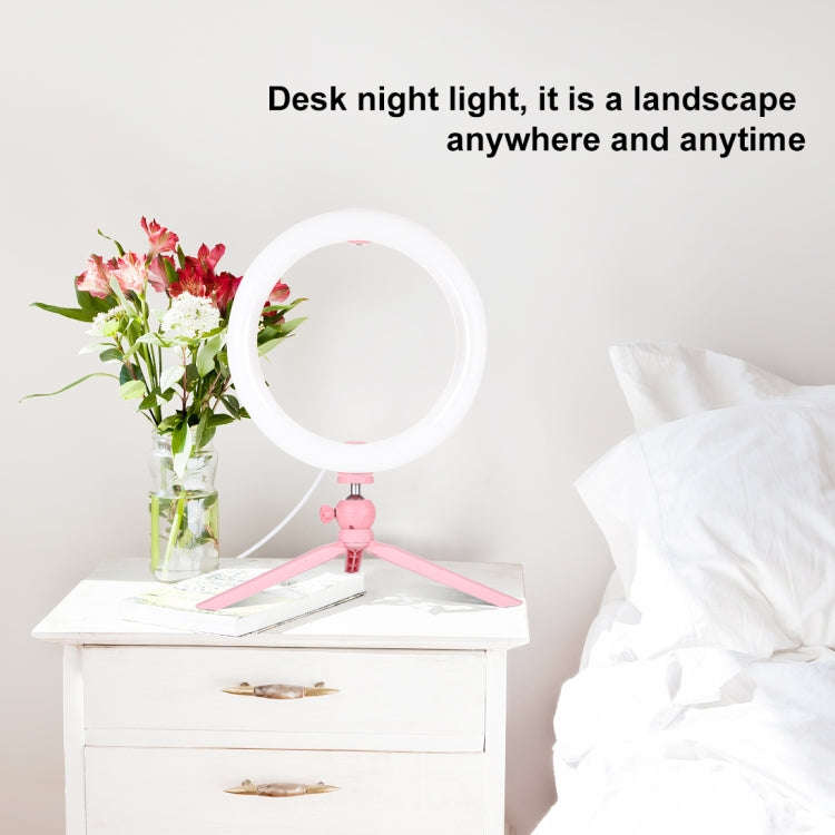 PULUZ 10.2 inch 26cm Light + Desktop Tripod Mount USB 3 Modes Dimmable Dual Color Temperature LED...