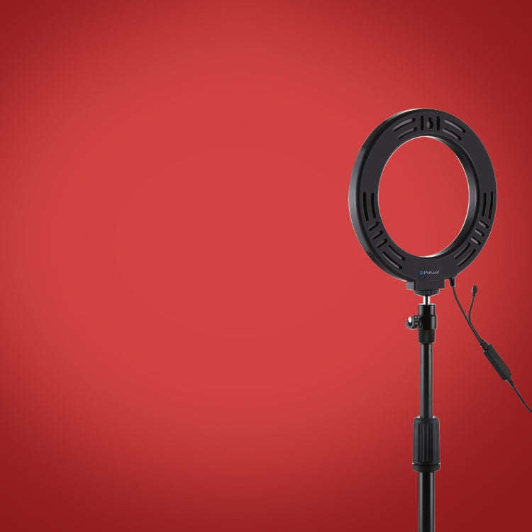 PULUZ 6.2 inch 16cm RGBW Light + Round Base Desktop Holder USB Dimmable LED Ring Vlogging Photogr...
