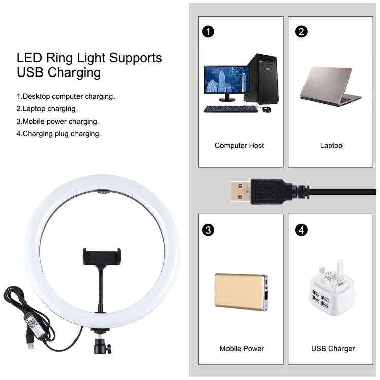 PULUZ 11.8 inch 30cm RGBW Light + 1.65m Mount Curved Surface RGBW Dimmable LED Ring Selfie Vloggi...
