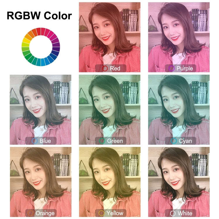 PULUZ 11.8 inch 30cm RGBW Light + 1.65m Mount Curved Surface RGBW Dimmable LED Ring Selfie Vloggi...