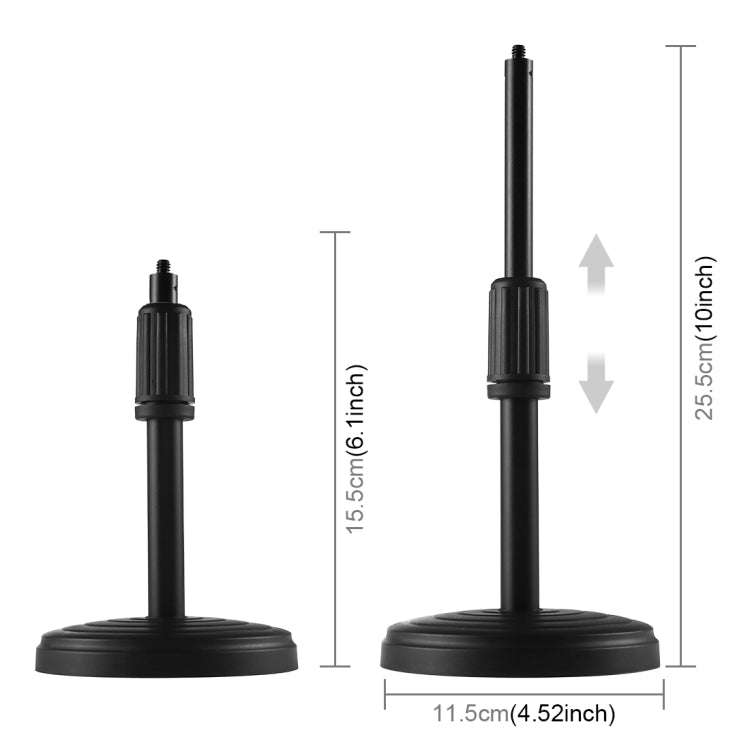 PULUZ 7.9 inch 20cm Light+ Round Base Desktop Holder USB 3 Modes Dimmable Dual Color Temperature ...