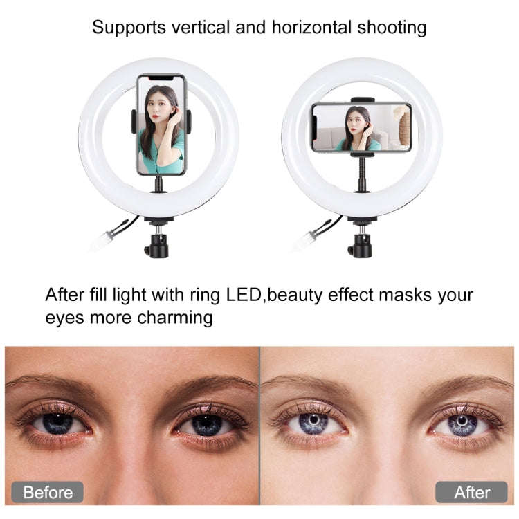 PULUZ 7.9 inch 20cm RGBW Light + Round Base Desktop Mount Dimmable LED Dual Color Temperature LED...