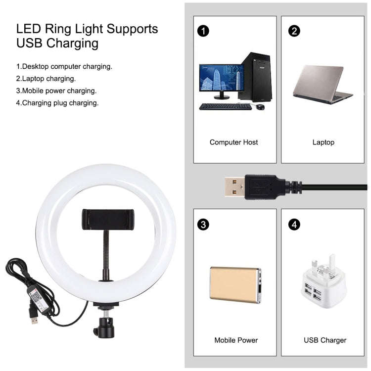 PULUZ 7.9 inch 20cm RGBW Light + Round Base Desktop Mount Dimmable LED Dual Color Temperature LED...
