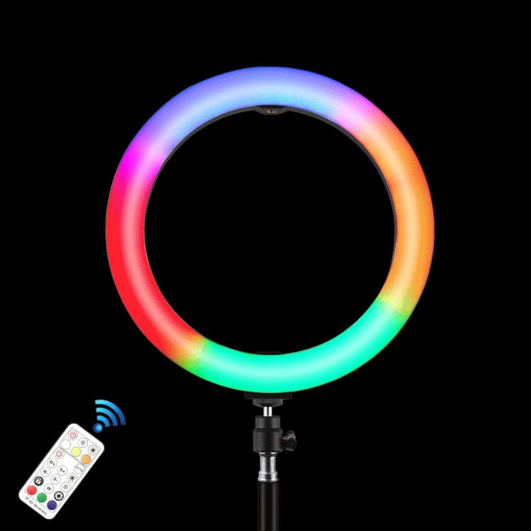 PULUZ 10.2 inch 26cm Marquee LED RGBWW Selfie Beauty Light  + 1.1m Tripod Mount 168 LED Dual-colo...