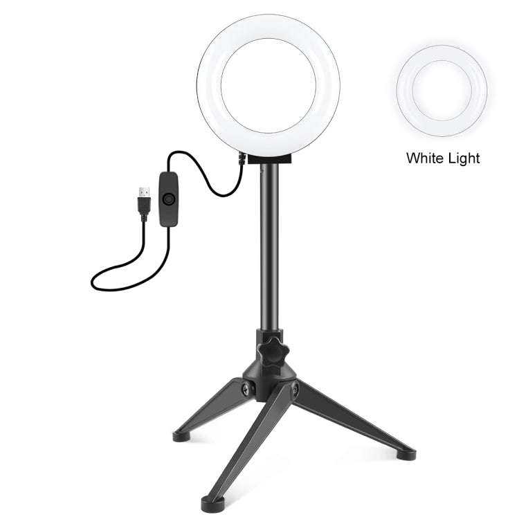 PULUZ 4.7 inch 12cm Ring Light + Desktop Tripod Selfie Stick Mount USB White Light LED Ring Selfi...