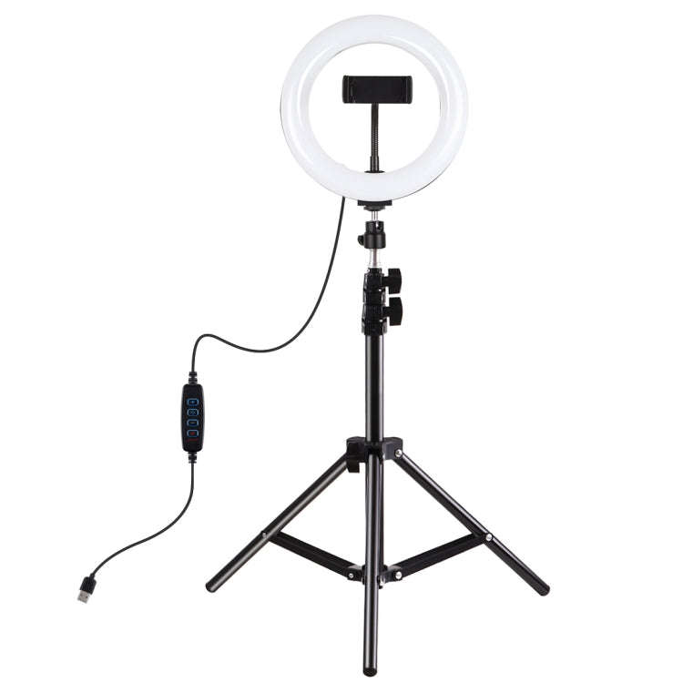PULUZ 7.9 inch 20cm Light+ 1.1m Tripod Mount USB 3 Modes Dimmable Dual Color Temperature LED Curv...